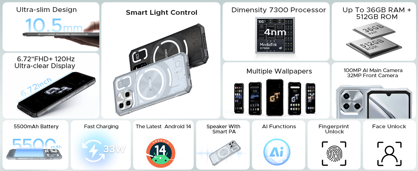 DOOGEE Blade GT Ultra Rugged Phone 5g rugged phone phone android phone gaming phone rugged phone 5g
