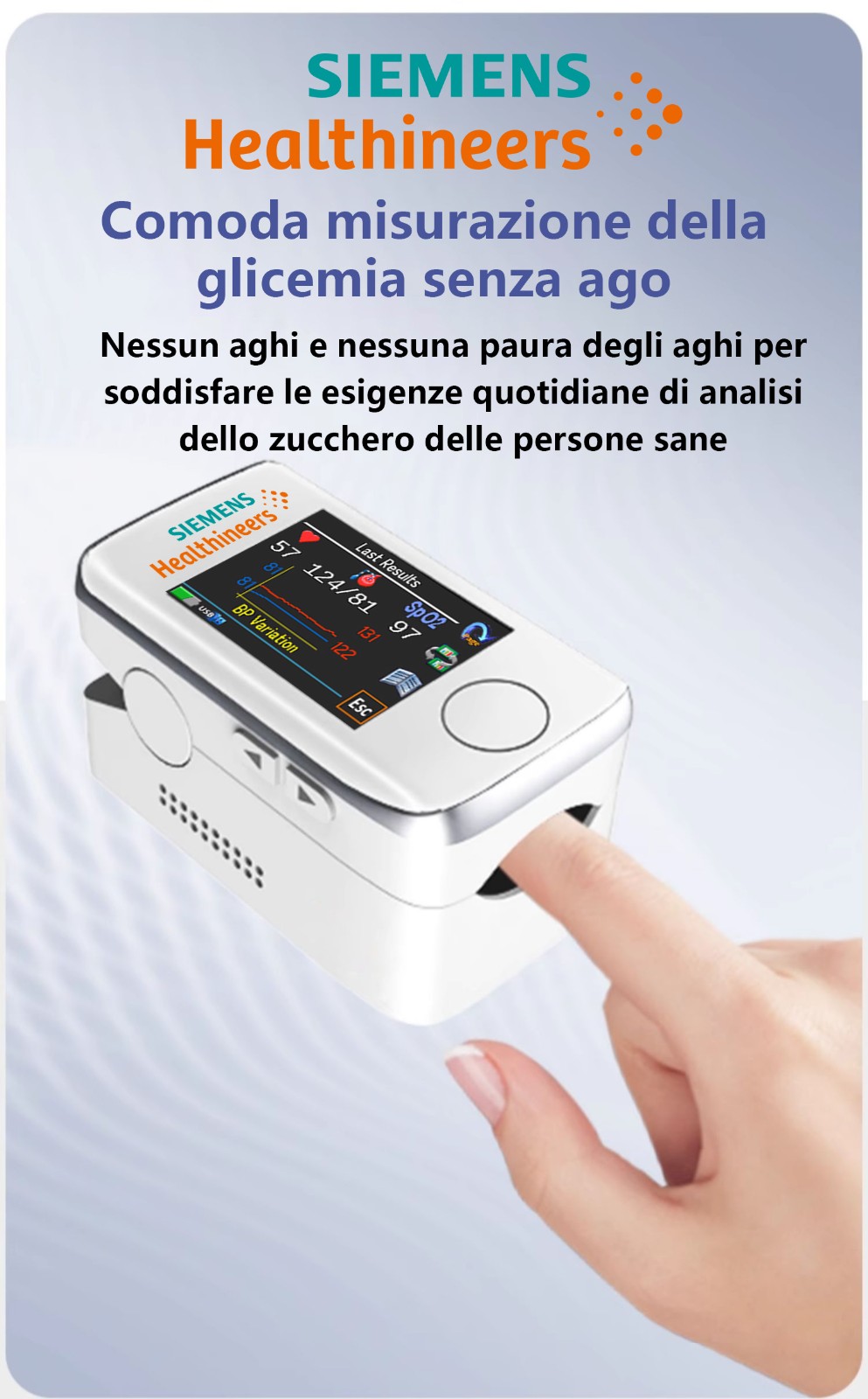 Il primo misuratore di glicemia multifunzione portatile non invasivo di
